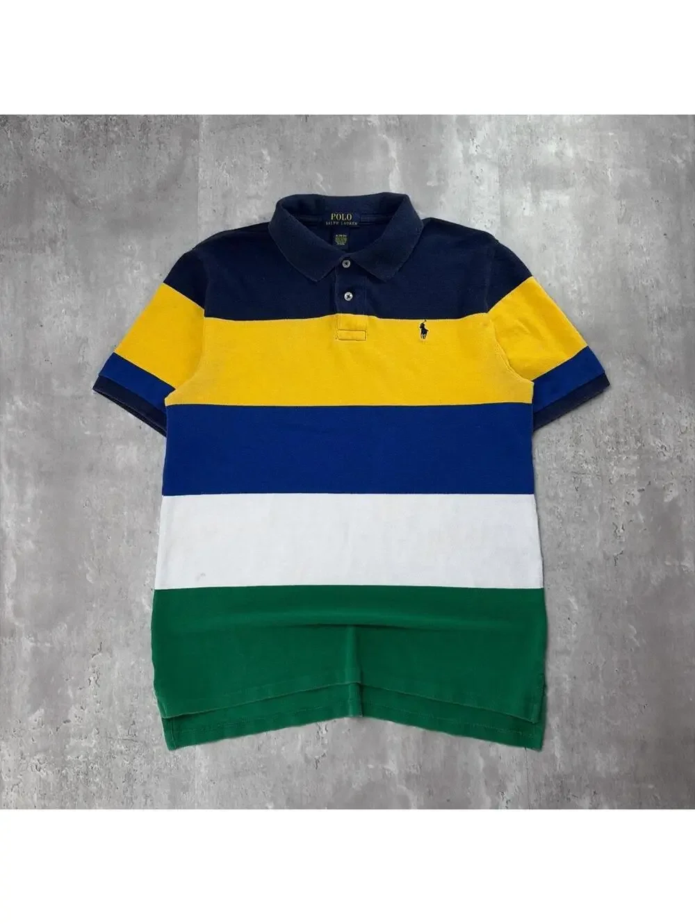 Y2K Polo Ralph Lauren Striped Multicolor Skater Polo Shirt